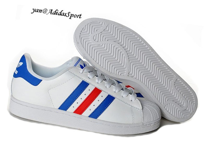 adidas superstar bleu blanc rouge femme